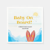 Baby an Bord Beachvolleydusche Danke Serviette (Vorderseite)