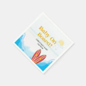 Baby an Bord Beachvolleydusche Danke Serviette (Ecke)