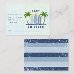 Baby an Bord Blue Baby Boy Duschdiaper Tombola Begleitkarte