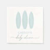 Baby an Bord Blue Surfboard Baby Dusche Serviette (Vorderseite)