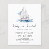 Baby an Bord Boat Baby Shower Einladung (Vorderseite)