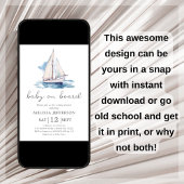 Baby an Bord Boat Kinderdusche Einladung