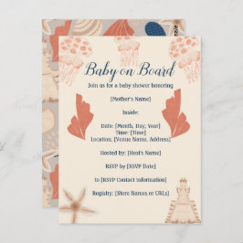 Baby an Bord Coastal Baby Dusche Postkarte