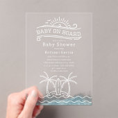 Baby an Bord des Ozeans windet neutrale Babydusche Acryleinladungen (Insitu (Handheld))