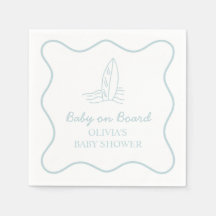 Baby an Bord Doodle-Surfbrett-Strand-Baby-Party