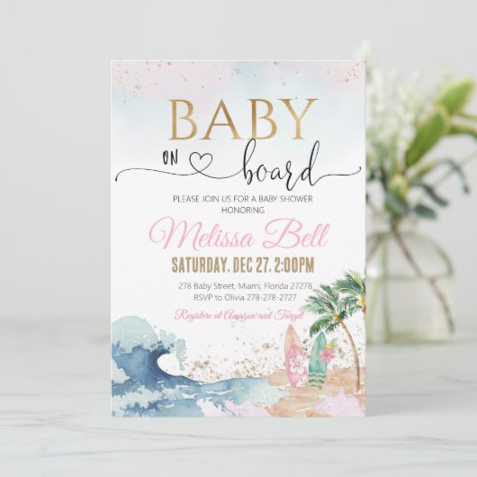 Baby an Bord Einladung unter dem Meer einladen Mäd (Stehend Vorderseite)