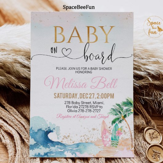 Baby an Bord Einladung unter dem Meer einladen Mäd