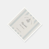 Baby an Bord Elegantes Blue Sailboat Baby Dusche Serviette (Ecke)