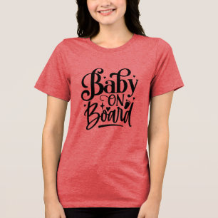 Baby an Bord erwartende Mutter Tri-Blend Shirt