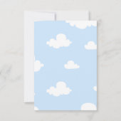 Baby an Bord! Flugzeugsäulendusche Dankeskarte (Rückseite)