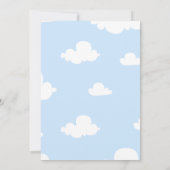 Baby an Bord! Flugzeugsäulendusche Einladung (Rückseite)