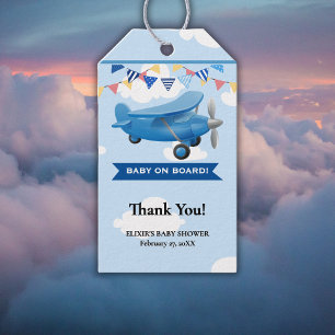 Baby an Bord! Flugzeugsäulendusche Geschenkanhänger