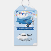 Baby an Bord! Flugzeugsäulendusche Geschenkanhänger (Vorderseite)