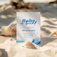 Baby an Bord Kinderdusche Einladung, Surf Baby