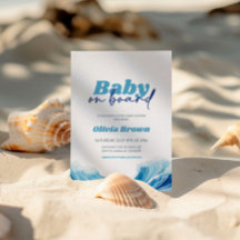 Baby an Bord Kinderdusche Einladung, Surf Baby