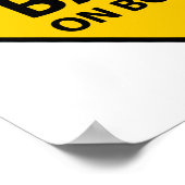 Baby an Bord lustiges Baby-Design Poster (Ecke)