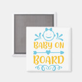 Baby an Bord Magnet (Vorderseite/Rückseite)