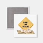 Baby an Bord Magnet (Vorderseite/Rückseite)
