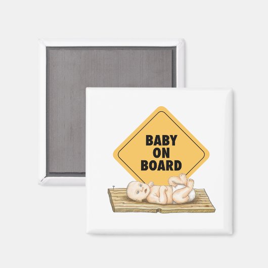 Baby an Bord Magnet (Vorderseite/Rückseite)
