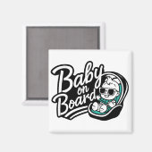 Baby an Bord Magnet (Vorderseite/Rückseite)
