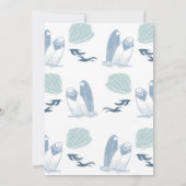 Baby an Bord Moderne Surf Beach Baby Dusche Einladung (Rückseite)