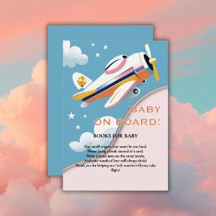 Baby an Bord Modernes Aviation Airplane Babydusche Begleitkarte