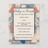 Baby an Bord Nautical Baby Boy Dusche Postkarte (Vorderseite)