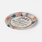 Baby an Bord Nautical Baby Dusche Pappteller (Schrägansicht)