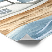 Baby an Bord Nautical Baby Dusche Poster (Ecke)