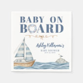 Baby an Bord Nautical Baby Dusche Serviette (Vorderseite)