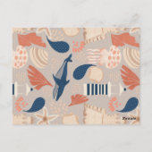 Baby an Bord Nautical Birth Ankündigung Postkarte (Rückseite)