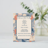 Baby an Bord Nautical Boy Geburtsankündigung Postkarte (Stehend Vorderseite)