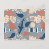 Baby an Bord Nautical Boy Geburtsankündigung Postkarte (Rückseite)