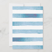 "Baby an Bord" Navy Nautical Baby Shower Einladung (Rückseite)