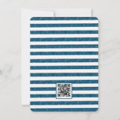 Baby an Bord Navy Stripe Beach Baby Dusche Einladung (Rückseite)