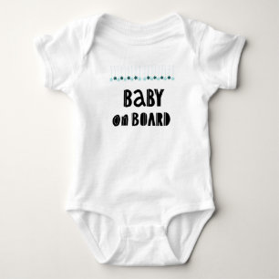 Baby an Bord. Neues geborenes Baby. Süß Strampler