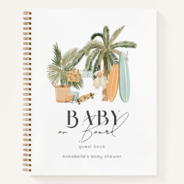Baby an Bord Palm Tree Baby Showbook Notizblock
