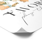 Baby an Bord Palm Tree Surf Baby Duschfavoriten Poster (Ecke)