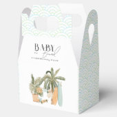 Baby an Bord Palm Tree Surfboard Baby Dusche Geschenkschachtel (Geöffnet)