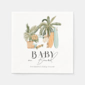 Baby an Bord Palm Tree Surfboard Baby Dusche Serviette (Vorderseite)