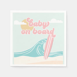Baby an Bord Pink Beach Baby Dusche Serviette