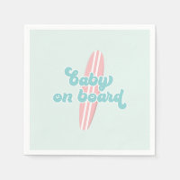 Baby an Bord Pink Beach Baby Dusche
