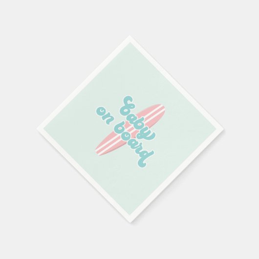 Baby an Bord Pink Beach Baby Dusche Serviette (Ecke)