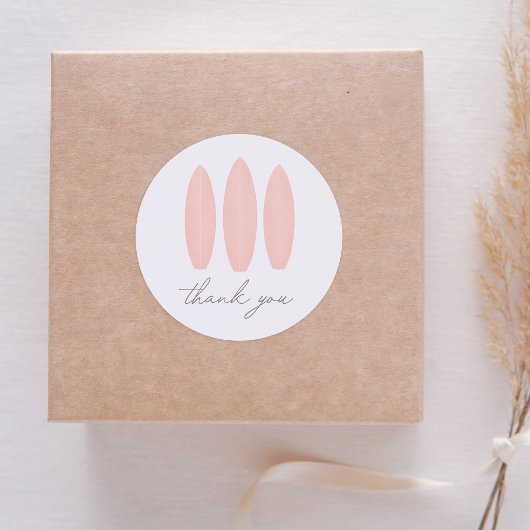 Baby an Bord Pink Surfboard Babydusche Runder Aufkleber