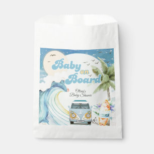 Baby an Bord Retro Surfing Beach Baby Dusche Geschenktütchen