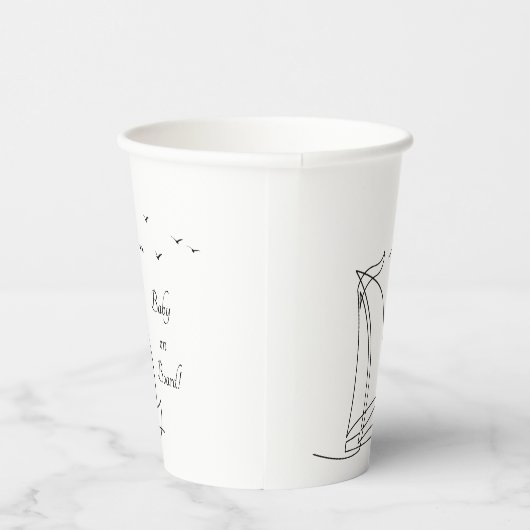 Baby an Bord Sailboat Beach Baby Duschpapier Cup Pappbecher (Rechts)
