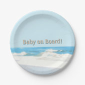 Baby an Bord Seascape Ocean Baby Dusche Pappteller (Vorderseite)