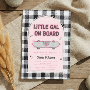 Baby an Bord Skateboard-Baby-Party Einladung