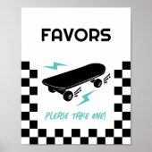 Baby an Bord Skateboard Baby Shower bevorzugt Schi Poster (Vorne)