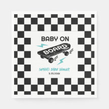Baby an Bord Skateboard Babydusche Napkins